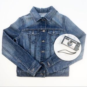 Old Navy Dark Wash Denim Trucker Jacket Sze Small